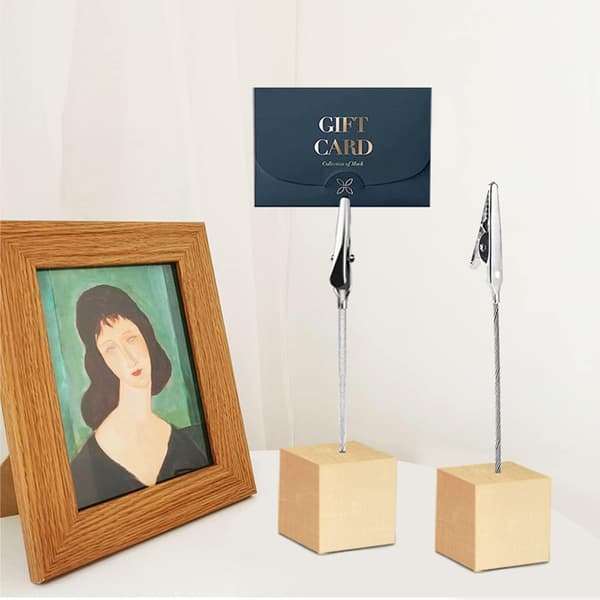 20 Pak Fotoholder, Fotoholder med Clips, Kortholder til siddepladser, Fotostativ, Fotoholder, Kortholder Bord til soveværelsesdekoration, Fotodisplay