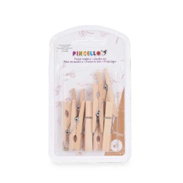 Klemmer Pincello 401 Brun Træ Stor (24 enheder)