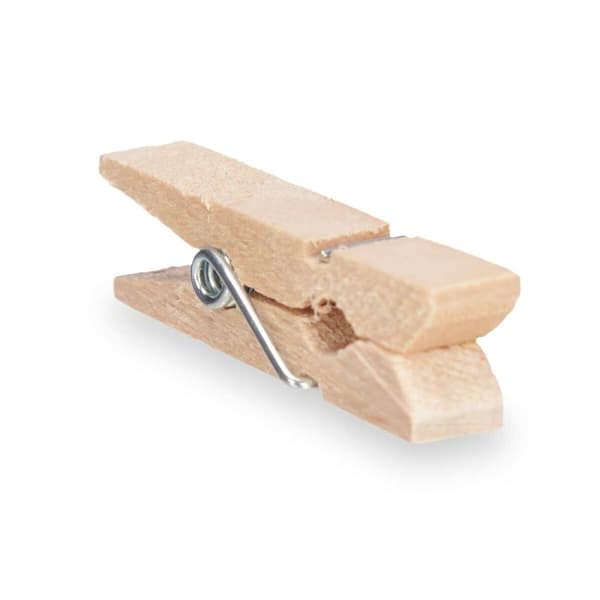 Klemmer Pincello 400 Brun Træ Medium (24 enheder)
