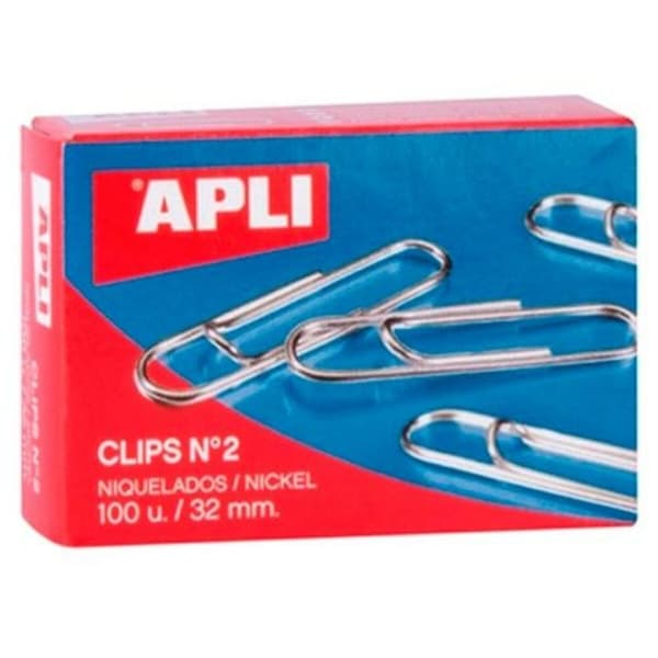 Gem Apli Nº 2 Silvrig ickel 32 mm (10 antal)