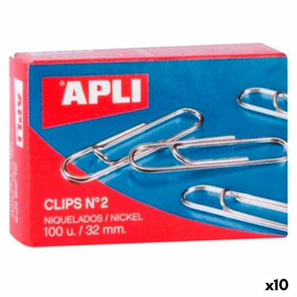 Gem Apli Nº 2 Silvrig ickel 32 mm (10 antal)
