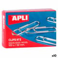 Miniatyrbillede 1 af 2: Clip Apli Nº 2 Sølvfarvet nikkel 32 mm (10 enheder)
