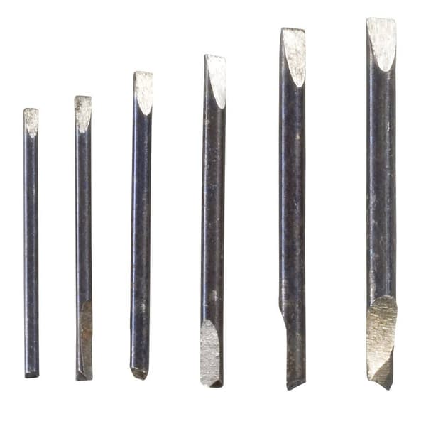 TOOLCRAFT 12-delig Skruvdragar-set för urmakare 12 delar Klingbredd: 0.8 mm, 1 mm, 1.2 mm, 1.4 mm, 1.6 mm, 1.8 mm