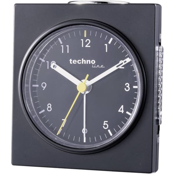 Techno Line Model Q schwarz Kvarts Väckarklocka Svart (matt) Larmtider 1