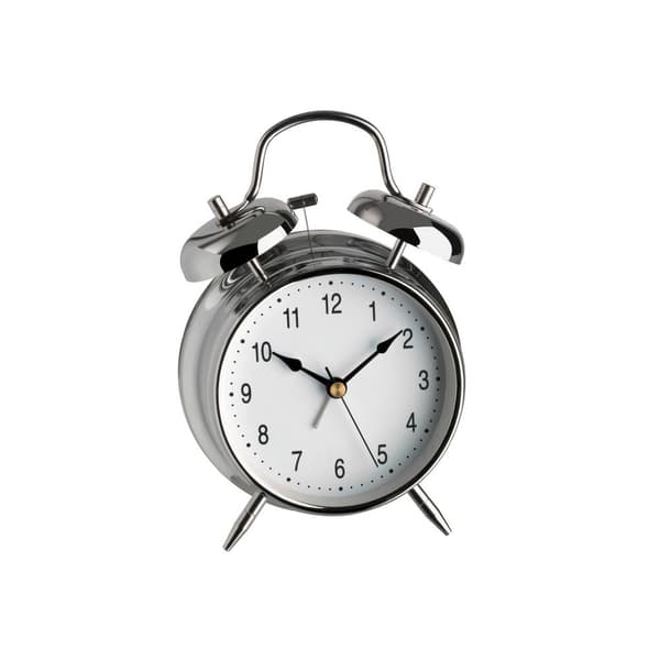 TFA Dostmann 98.1043 Kvarts Väckarklocka Silver Larmtider 1