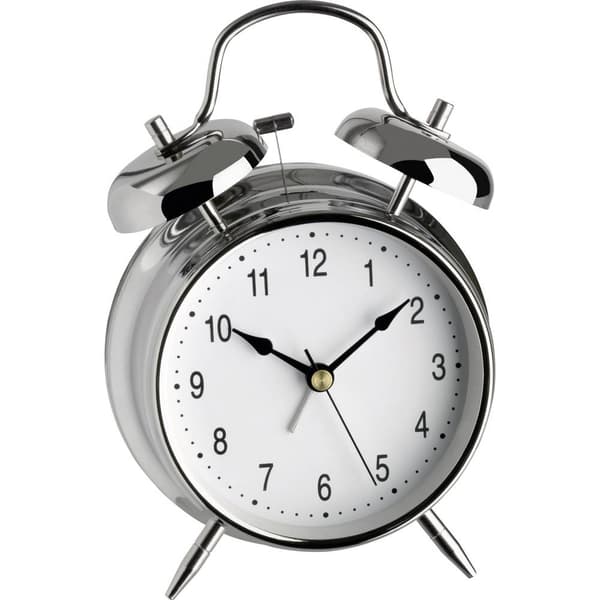 TFA Dostmann 98.1043 Kvarts Väckarklocka Silver Larmtider 1