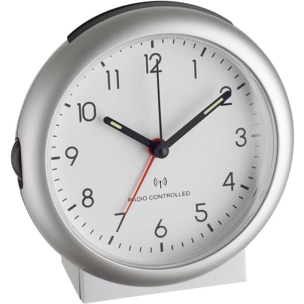 TFA Dostmann 98.1036 DCF Väckarklocka Silver