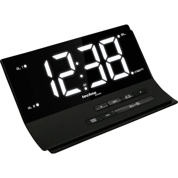 Techno Line WT 482 DCF Väckarklocka Svart Larmtider 2 2 timertid