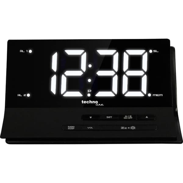Techno Line WT 482 DCF Väckarklocka Svart Larmtider 2 2 timertid