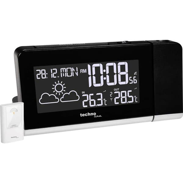 Techno Line WT 539 Väckarklocka DCF digital Svart