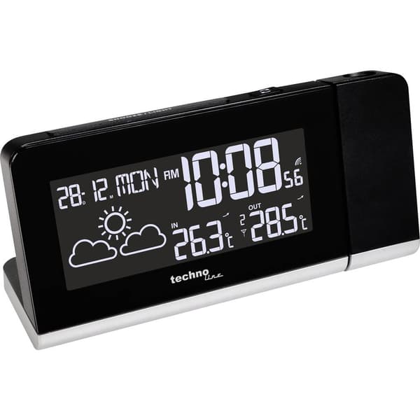 Techno Line WT 539 Väckarklocka DCF digital Svart
