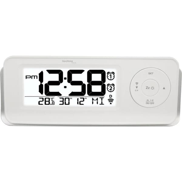 Techno Line 09599 WT 498s DCF Väckarklocka Vit Larmtider 2