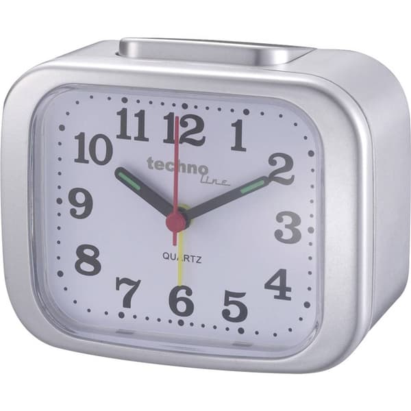 Techno Line Model XL silber Kvarts Väckarklocka Silver Larmtider 1 1 timertid