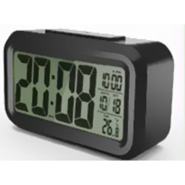 Mebus 42435 Kvarts Väckarklocka Svart Stor display