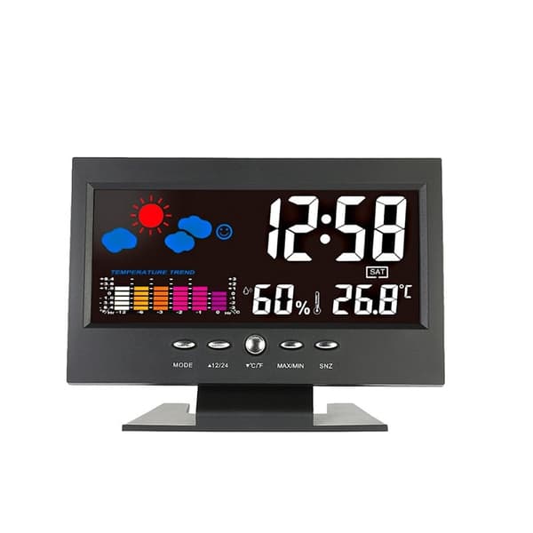 Digital LED-Klokke, Alarm, Dato og Termometer