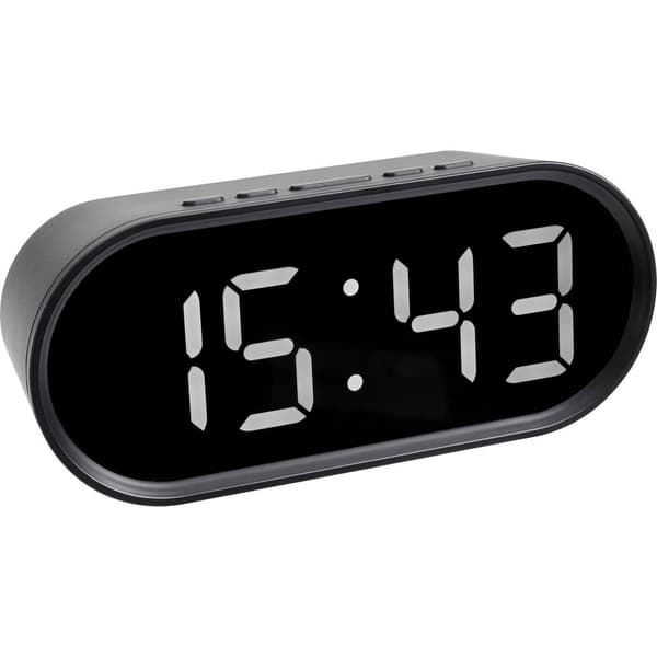 TFA Dostmann 60.2025.01 Kvarts Väckarklocka Svart Larmtider 1
