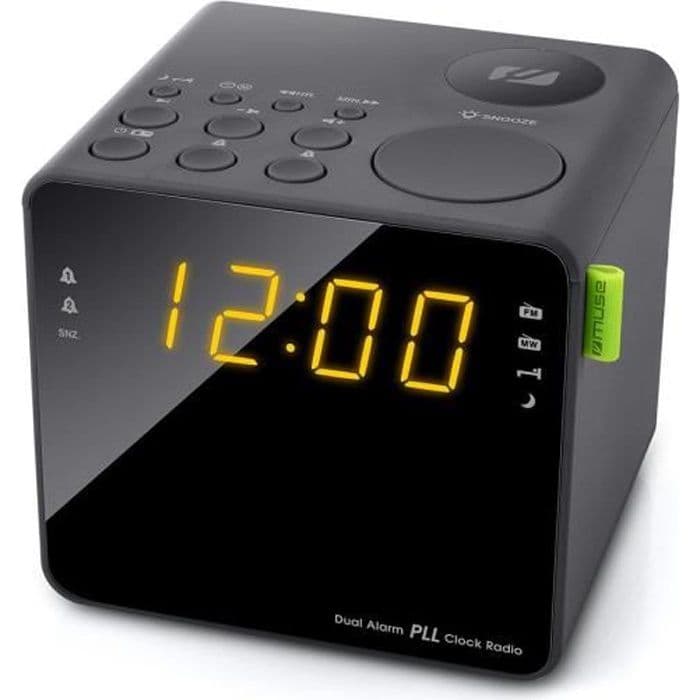 MUSE M187 CR Dual Alarm Clock Radio PLL FM Tuner 20
