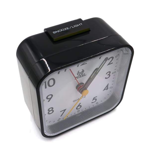 Analog väckarklocka Svart