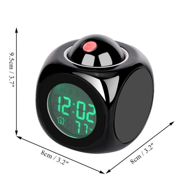 Digital projektion Väckarklocka Klocka Väderstation Termometer