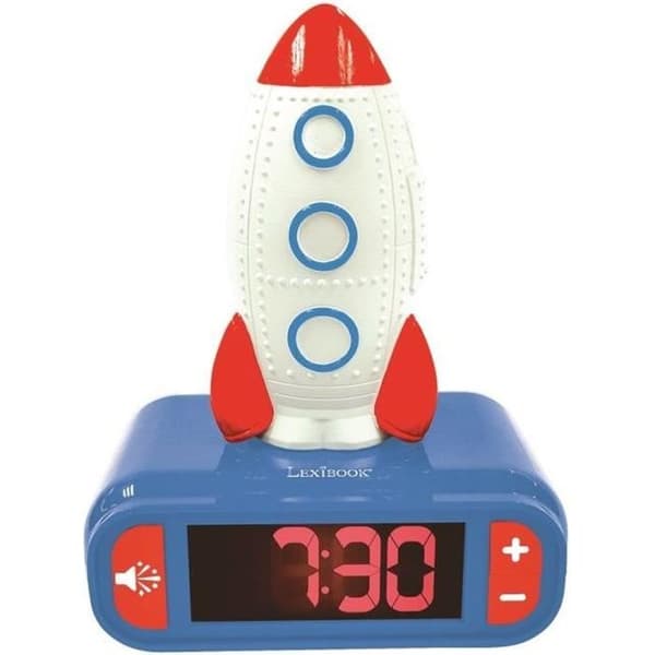 Rocket Night Light Alarm Clock med ljudeffekter