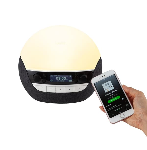 Lumie Bodyclock Luxe 750DAB - Herätysvalo - USB/DAB+/Bluetooth - Antrasiitti