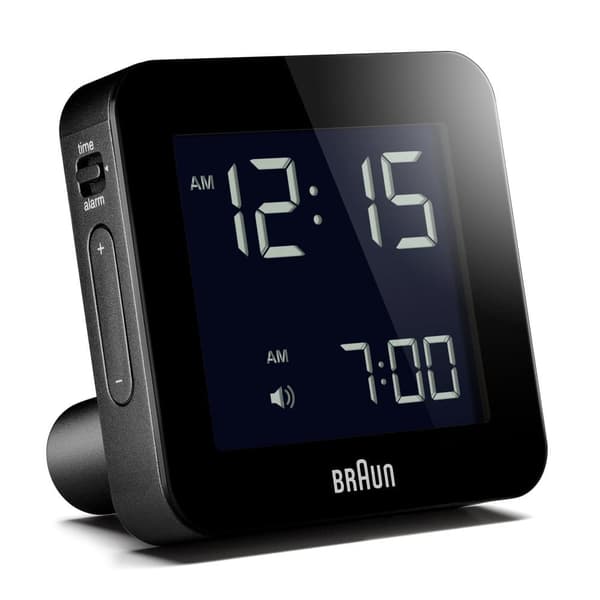 Braun sort digital vekkerklokke BC09B