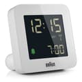 Miniatyrbilde 4 av 5: Braun radiokontrollert lettbetjent hvit digital vekkerklokke BC09W-DCF