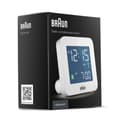 Miniatyrbilde 5 av 5: Braun radiokontrollert lettbetjent hvit digital vekkerklokke BC09W-DCF