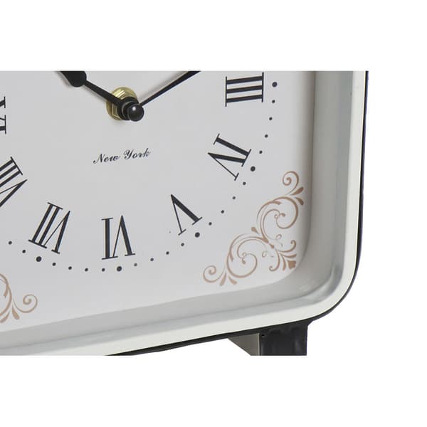 Namizna ura DKD Home Decor 19 x 7 x 27 cm Krystal Sort Blå Hvid Jern (2 enheder)