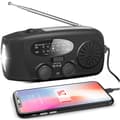 Miniatyrbild 7 av 11: Vevradio / Nödradio Solcell Ficklampa Powerbank