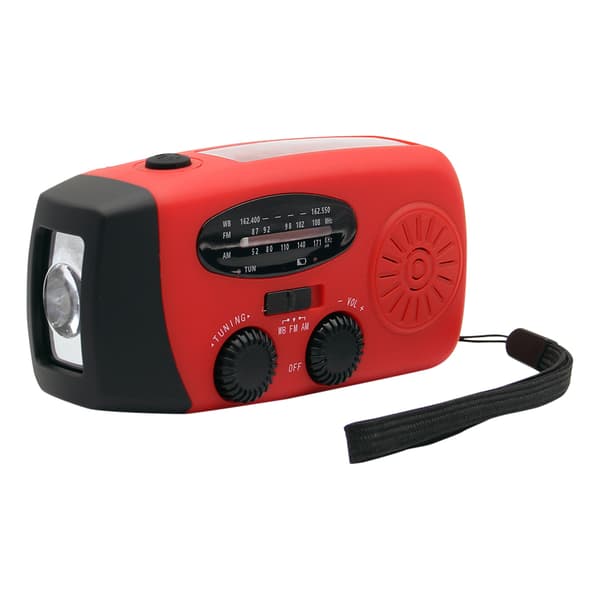 Vevradio / Nödradio Solcell Ficklampa Powerbank
