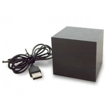 Väckarklocka - NATHAN - Designerkub - LED-display - Träimitation - För barn