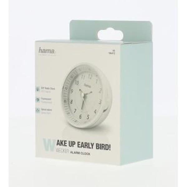Hama Radiostyret vækkeur "Roundly", hvid