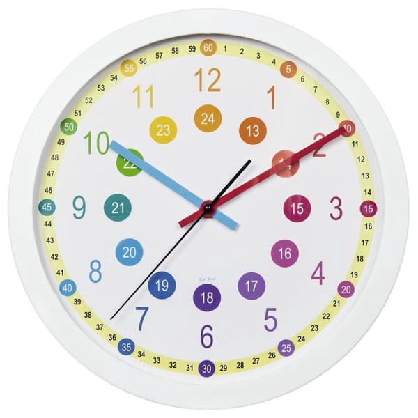 Hama Vægur til børn "Easy Learning", diameter 30 cm, støjsvag
