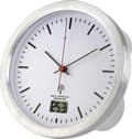 Pikkukuva 2 / 4: Renkforce E1003R seinäkello radio-ohjattu 17 cm x 6 cm hopea Sopii kosteisiin tiloihin