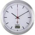 Pikkukuva 1 / 4: Renkforce E1003R seinäkello radio-ohjattu 17 cm x 6 cm hopea Sopii kosteisiin tiloihin