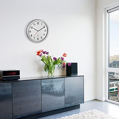 TFA Dostmann 60.3545.02 Radioväggklocka 400 mm x 50 mm x 400 mm Silver Large Display (60.3545.02)