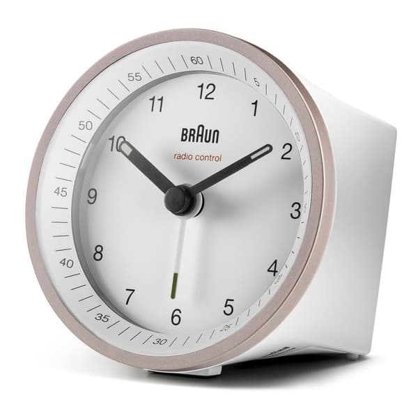 Braun BC07PW-DCF - Väckarklocka - Analog - Radiostyrd tidsdisplay - Vit - Rosa