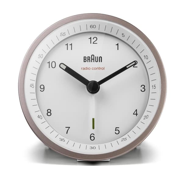 Braun BC07PW-DCF - Väckarklocka - Analog - Radiostyrd tidsdisplay - Vit - Rosa