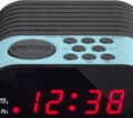 Miniatyrbillede 3 af 7: Lenco CR-07 Blå - Clockradio med sleep-timer og dobbelt alarm - Blå