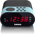 Miniatyrbillede 1 af 7: Lenco CR-07 Blå - Clockradio med sleep-timer og dobbelt alarm - Blå