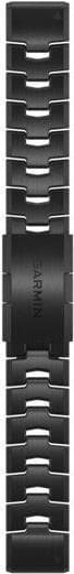 Garmin Quick Release Titanium urrem - 22 mm armbånd - Bærbart bånd - Carbon Grey DLC