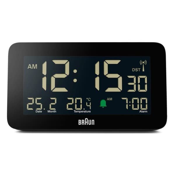 BRAUN BC10 DCF-B radio väckarklocka svart