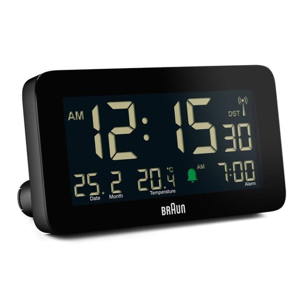 BRAUN BC10 DCF-B radio väckarklocka svart