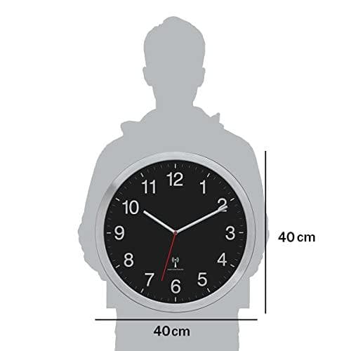 TFA Dostmann 60.3545.01 Radio vægur 400 mm x 50 mm x 400 mm Silver Large Display (60.3545.01)