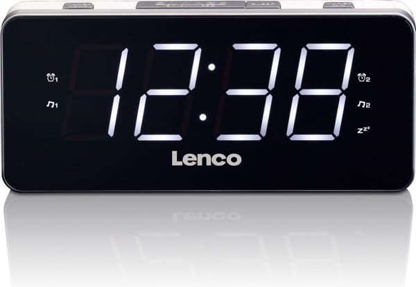 Lenco CR-18 Hvid - Clockradio med LED display - Hvid