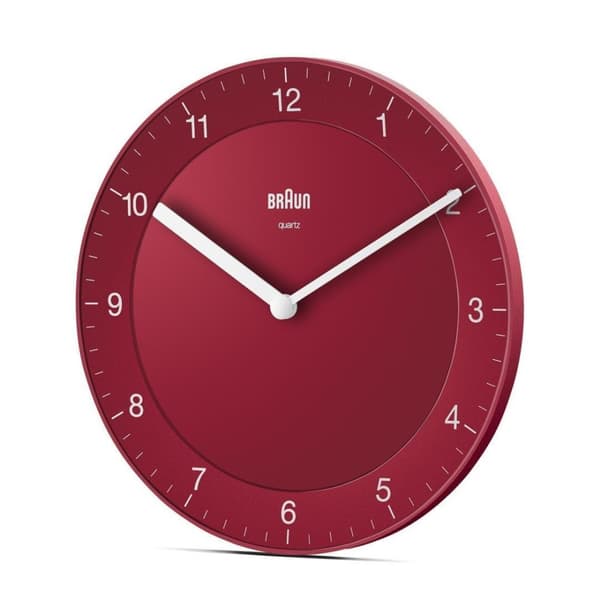 Braun BC 06 R-DCF radioväggklocka röd (510736)