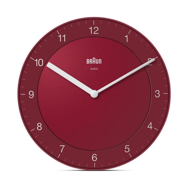 Braun BC 06 R-DCF radioväggklocka röd (510736)