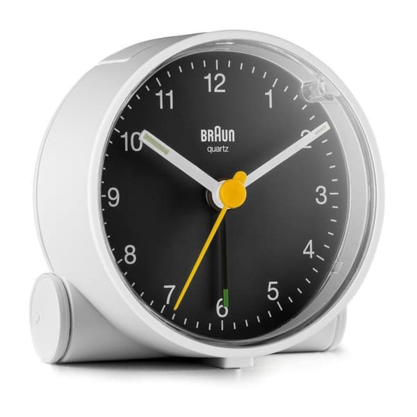 Braun BC 01 WB kvarts vækkeur hvid (67006)