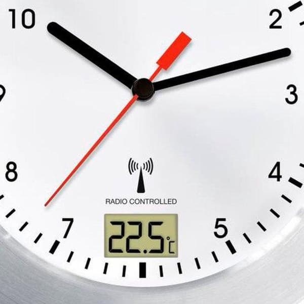 Bresser Badeværelsesur - MyTime Bath - Hvid - Med temperaturdisplay - Plast - Til indendørs - Vægur - Batteri - Rundt - Moderne